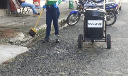 Barrido de cuneta con coche recolector Ecoway